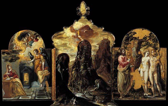 El Greco The Modena Triptych Sweden oil painting art